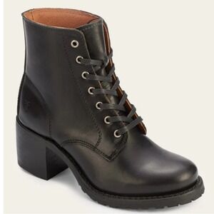 Frye SABRINA 6G LACE UP in black womens size 10